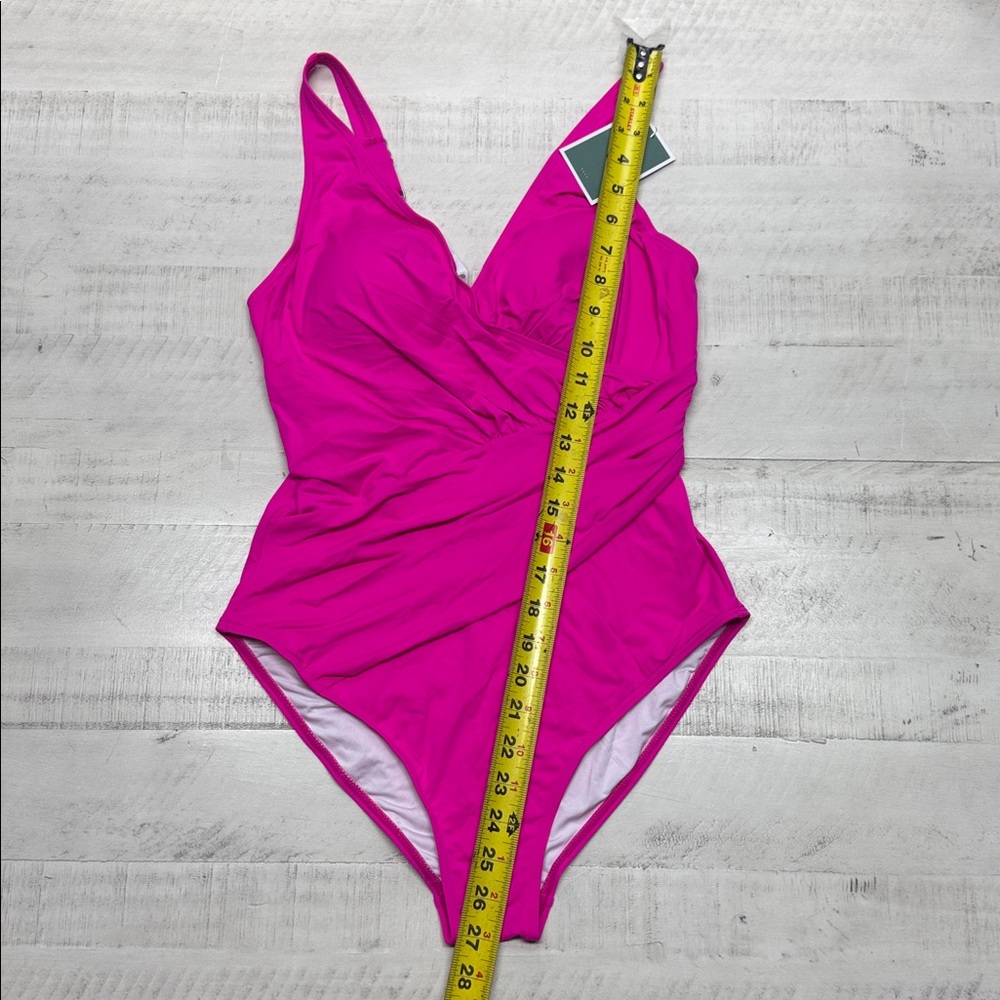 Eomenie Tummy Control Bathing Suit V Neck Swim Suit Ruched Criss Cross Swimwear - Picture 3 of 13